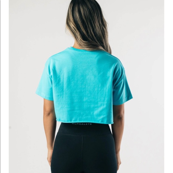 Alphalete Outlined Short Sleeve Crop - Picture 3 of 5